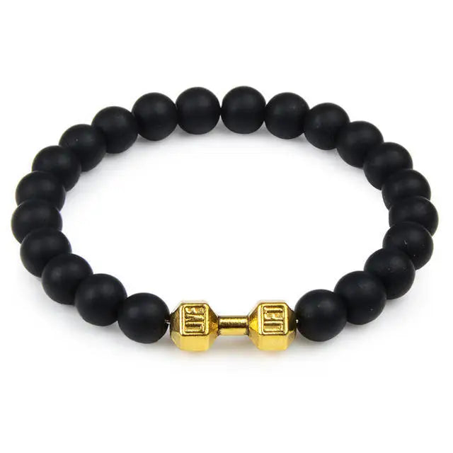 Unique Lava Dumbbell Bracelet, Suitable for Both Men and Women