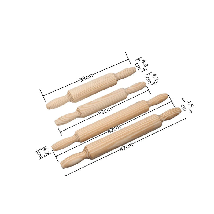 Eco-Friendly and Safe Wooden Rolling Pin for Perfectly Rolled Dough and Baked Goods, Non-Slip Handles