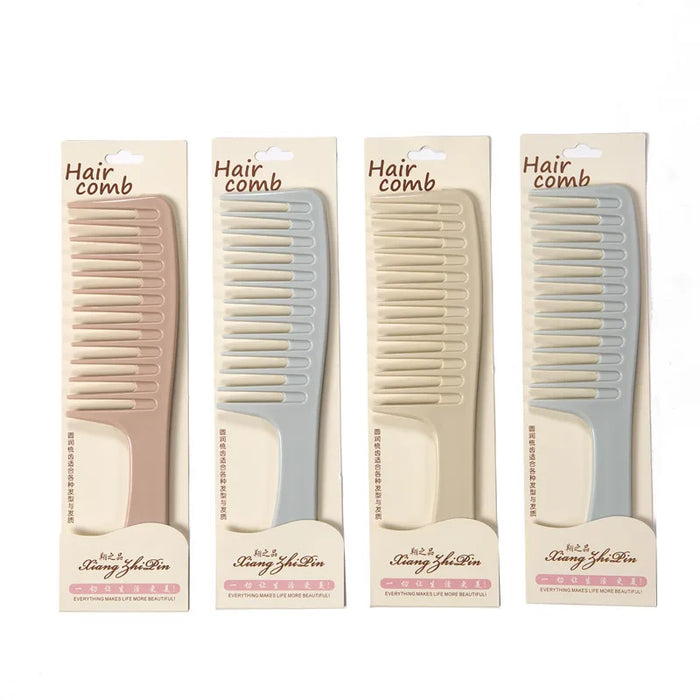 Professional plastic comb with wide teeth suitable for thick, curly, or wavy hair