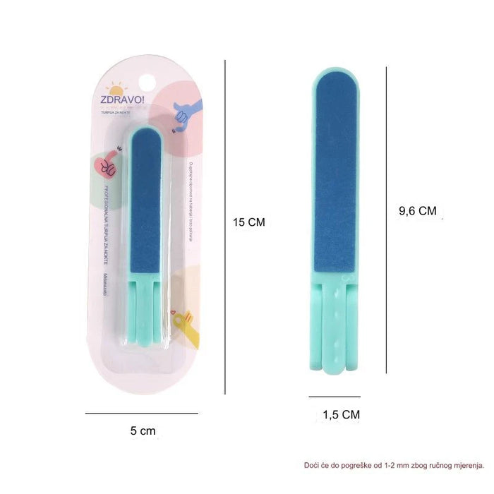 Portable Four-sided Nail File with Foldable Design for Manicure and Pedicure