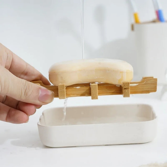 Creative and environmentally friendly bamboo fiber soap box