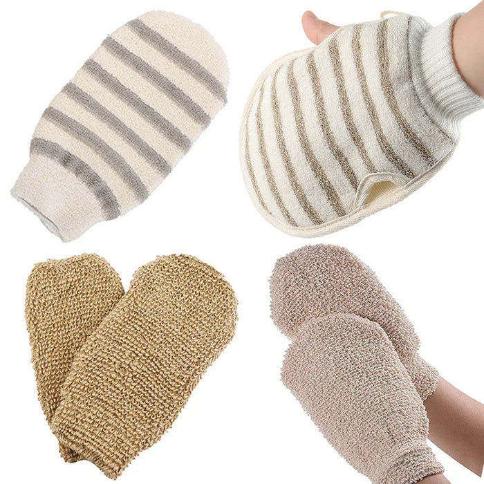 Double-Sided Bath Glove for Exfoliating and Cleansing