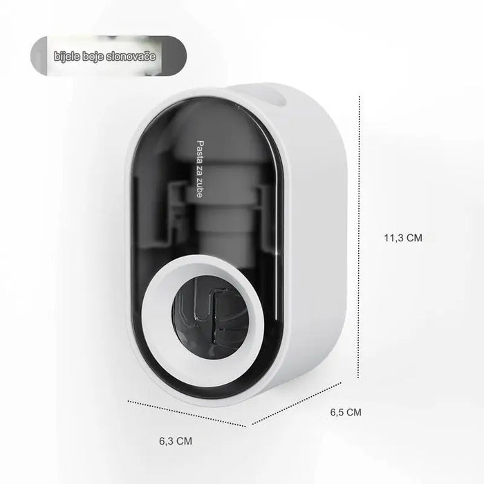 Household wall-mounted automatic toothpaste squeezer