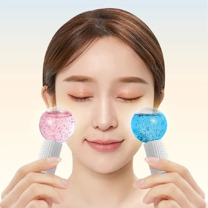 Refresh Your Skin with Crystal Glass Ice Facial Massage Ball