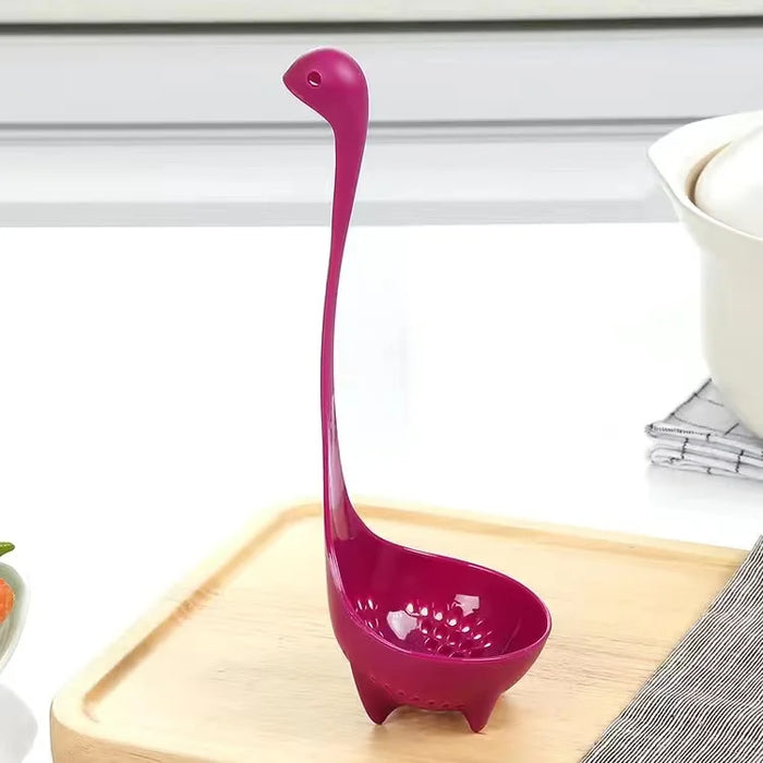 Cute water monster spoon colander creative dinosaur tea filter tea filter colander long handle kitchen vertical spoon