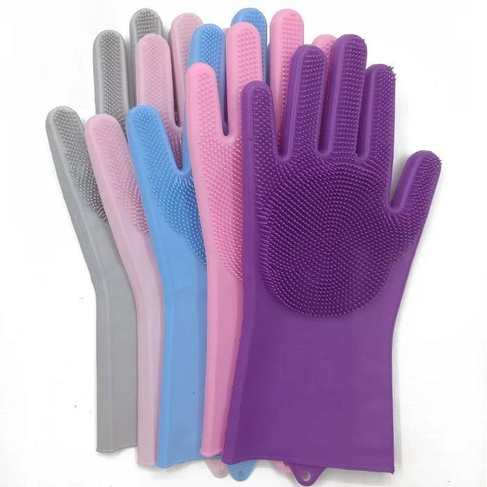 Durable waterproof household gloves with silicone dishwasher