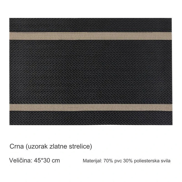 Decorative PVC Waterproof and Oilproof Heat-resistant Place Mats for Dining Table