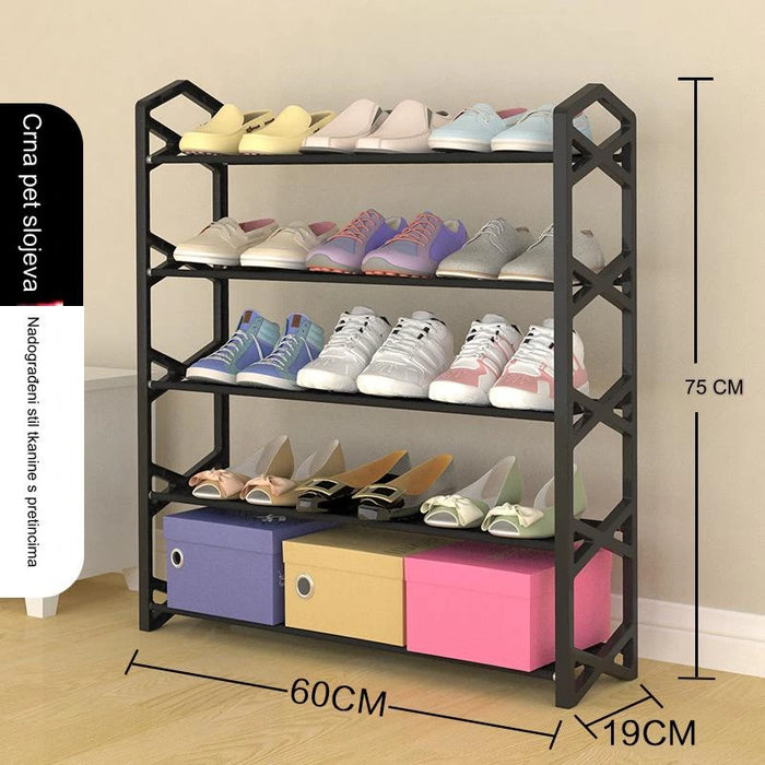 Durable Shoe Stand Multi-tier Shoe Organizer for Household Entryway Dormitory Storage Space-saving