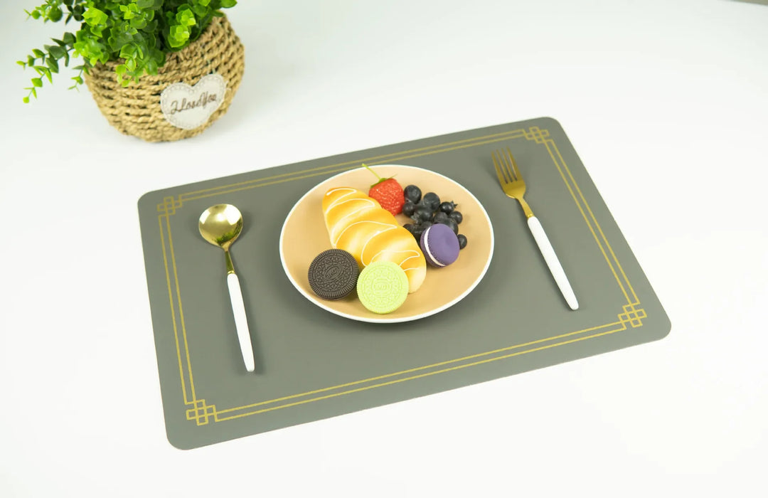 Square printed dining table mat