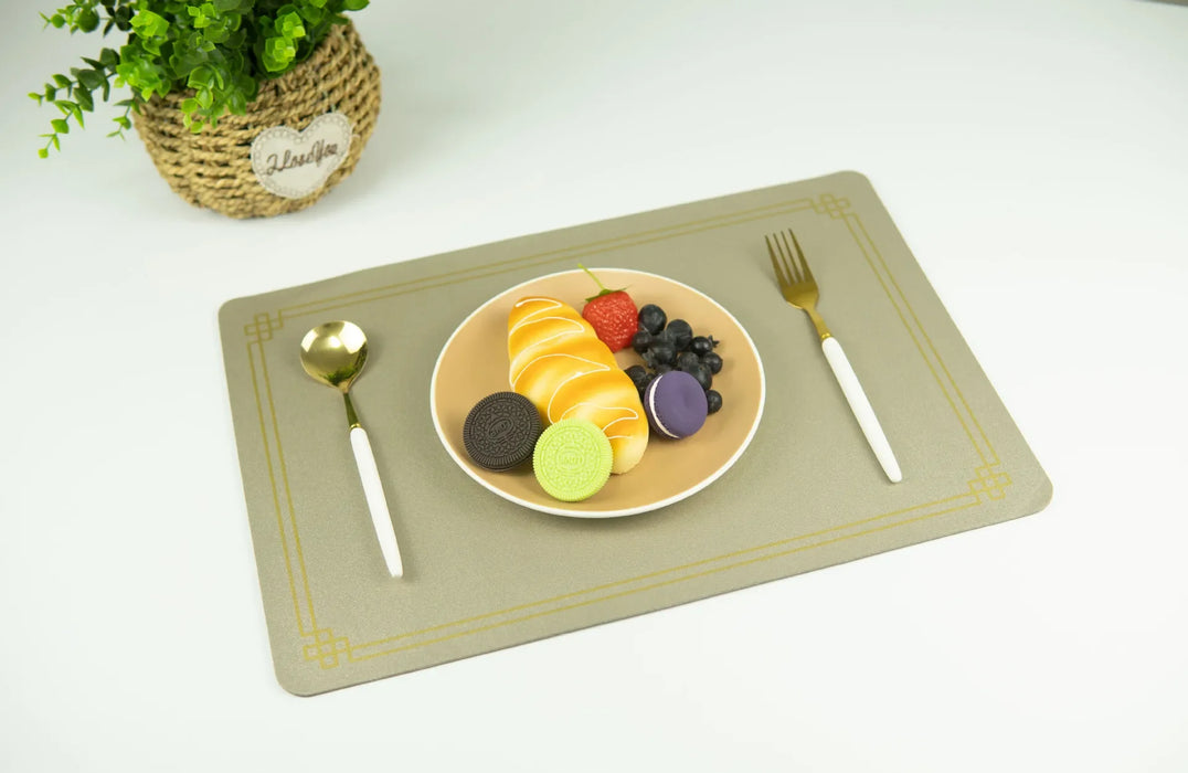 Square printed dining table mat