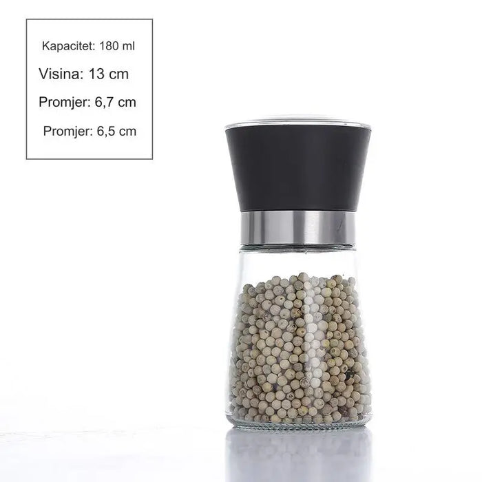 Kitchen seasoning ground with stainless steel pepper