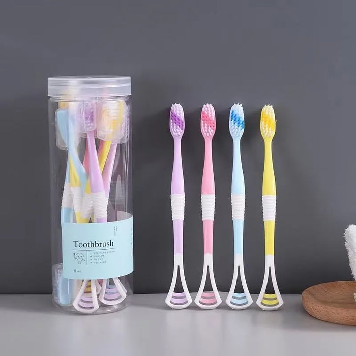 Tongue cleaning toothbrush