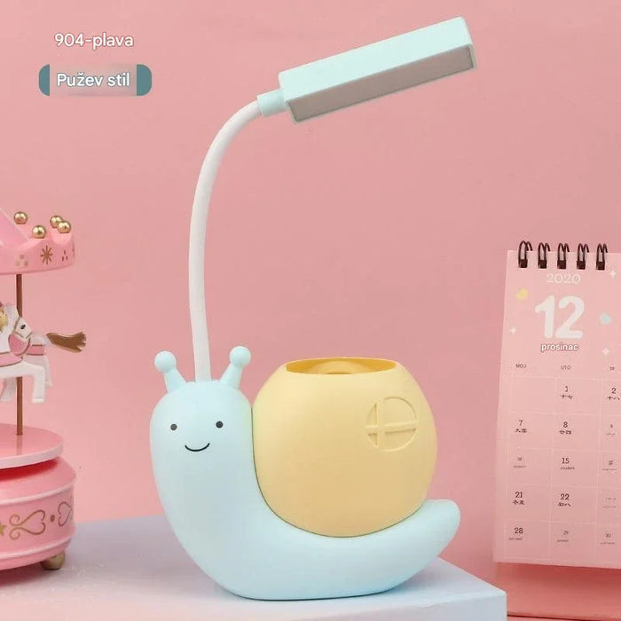 LED eye protection desk lamp with cartoon charging base, creative learning desk lamp