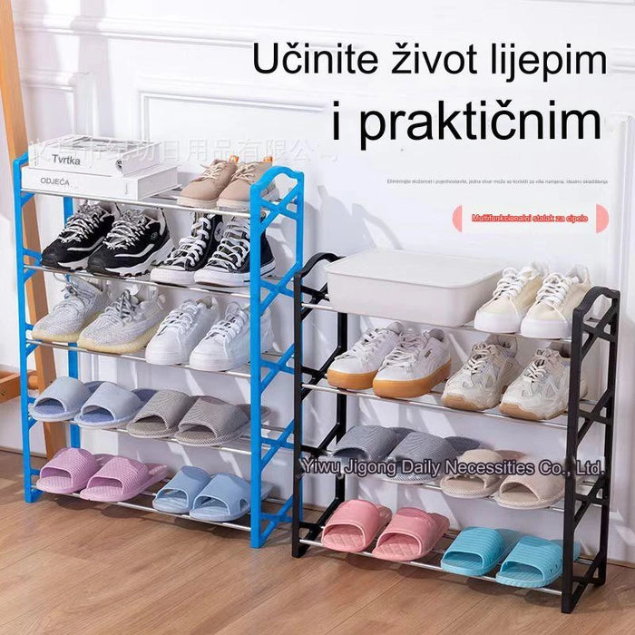 Durable Shoe Stand Multi-tier Shoe Organizer for Household Entryway Dormitory Storage Space-saving