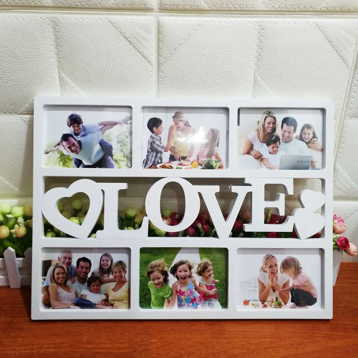 Unique creative wall-mounted photo frame combination plastic crafts