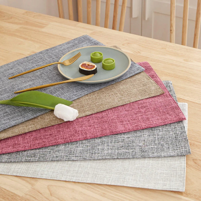 Set of Natural Linen Dining Placemats & Coasters, Heat-insulating and Anti-scalding, Perfect for Everyday Use