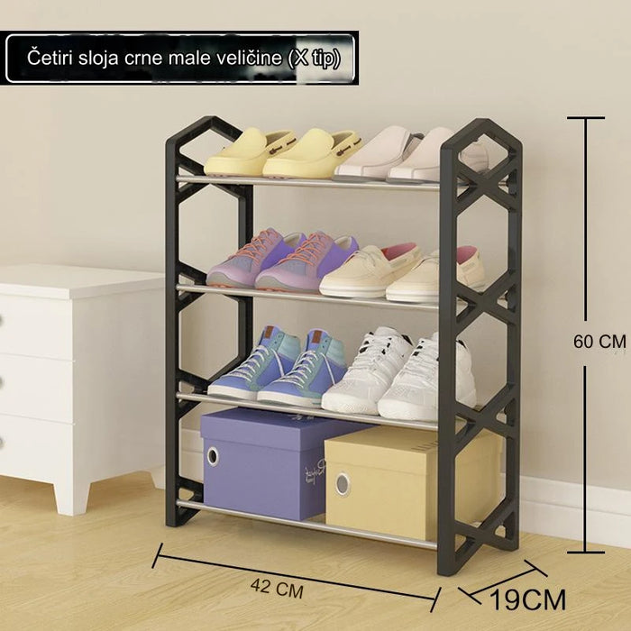 Durable Shoe Stand Multi-tier Shoe Organizer for Household Entryway Dormitory Storage Space-saving