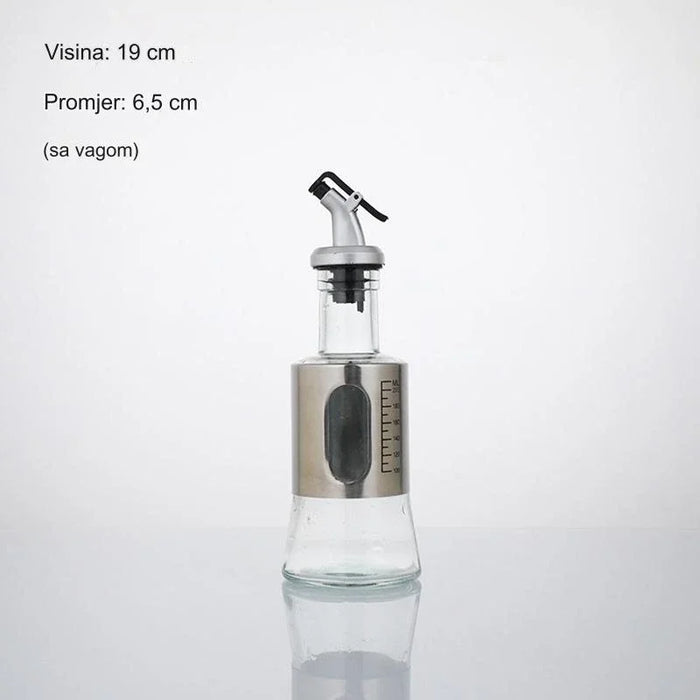 Kitchen glass oil and vinegar dispenser