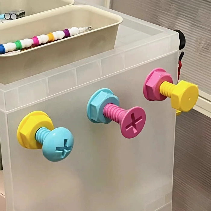 Creative Screw-in and Adhesive Wall Hooks, Strong Stick-on Hooks for Door, Wall, Clothing and Hats, Cute Hooks for Kids