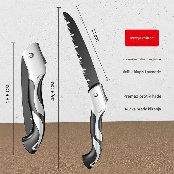 Efficient folding saws for cutting trees, plants and wood