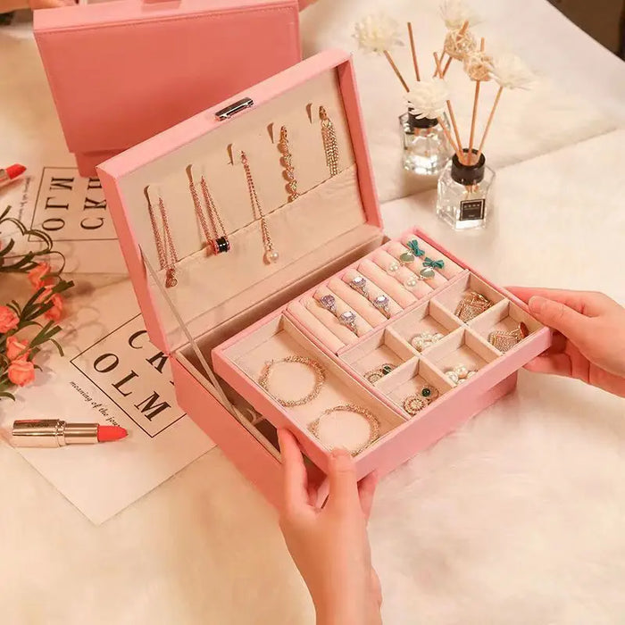 Lockable Double Jewelry Box