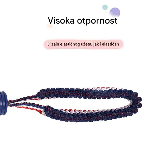 Interactive dog toy with elastic rope