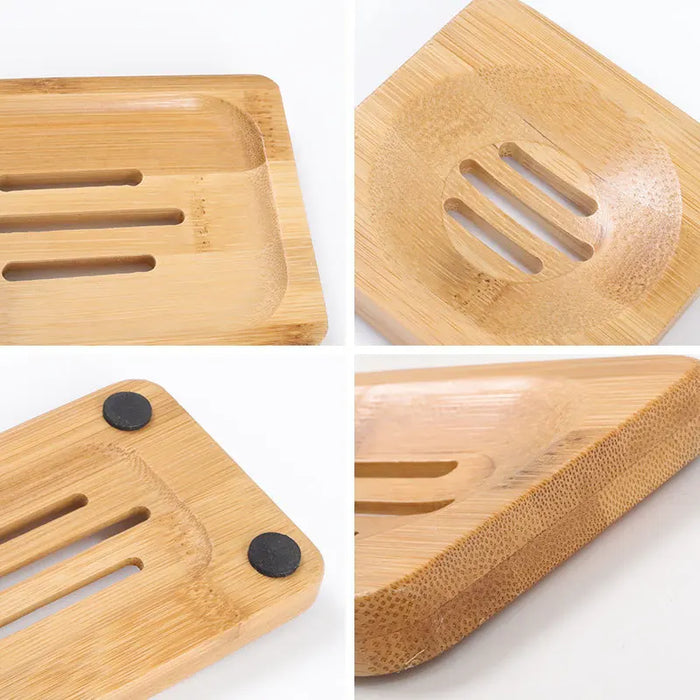 Wooden soap box, bamboo and wood soap rack, soap holder bamboo, drain sanitary bamboo box