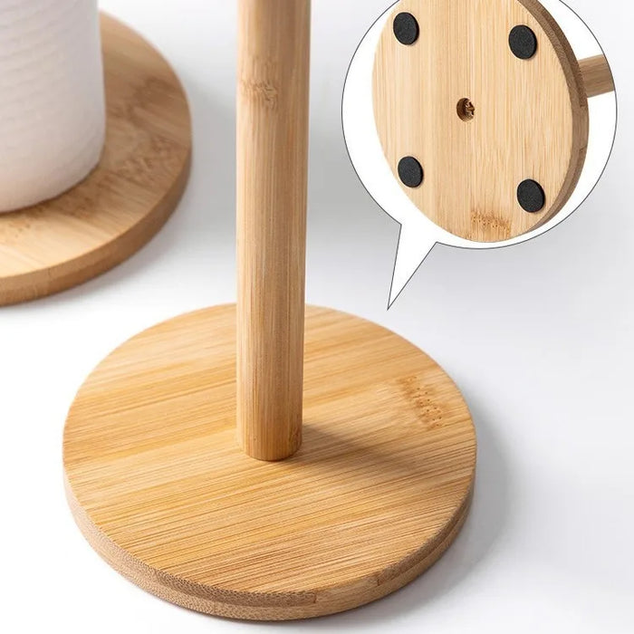 Stylish kitchen wooden tissue holder