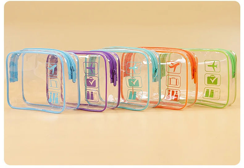 PVC transparent cosmetic bag, portable toilet bag