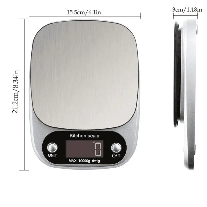 Stainless steel electronic kitchen scale