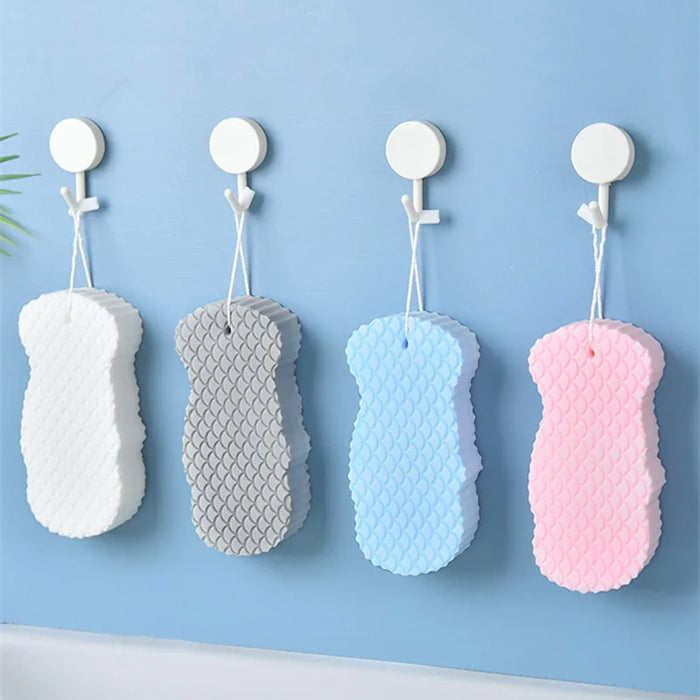 Fish scale texture baby bath sponge