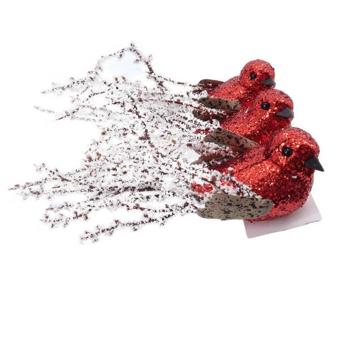 Sparkling tree Christmas bird pendant ornament, perfect for Christmas home decor