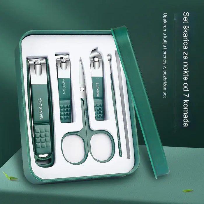 Green Grid Nail Clipper Set