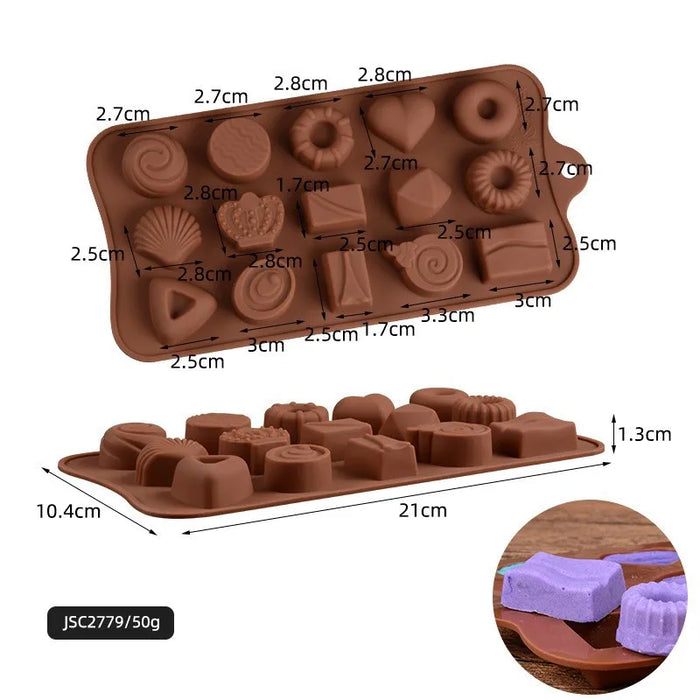 High-quality silicone molds for chocolate making and candy DIY - perfect for pudding