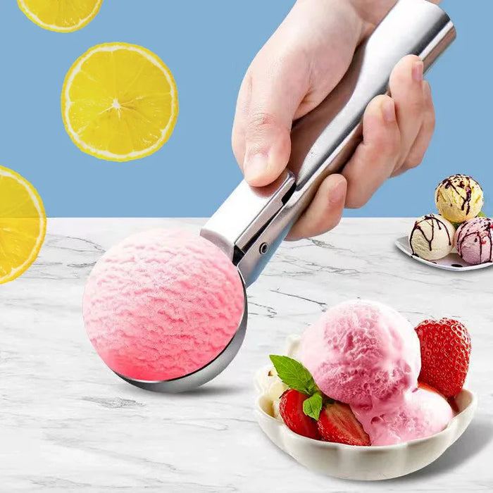 Stainless steel dual-purpose ice cream scoop