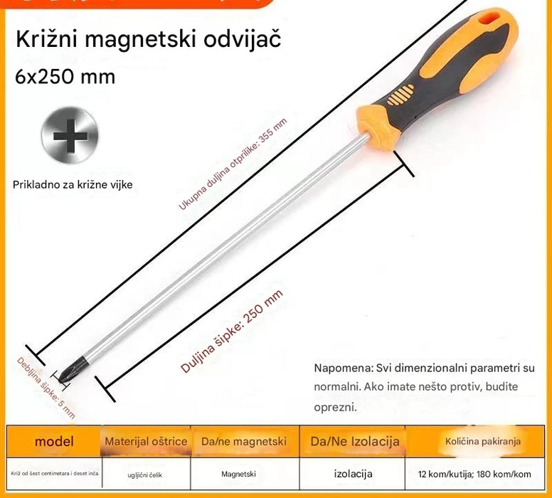 Magnetic screwdriver set - for disassembling maintenance tools