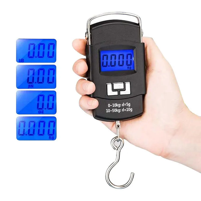 Compact Kitchen Scale, Portable Luggage Scale with Hook for Travelers and Fishermen, Easy to Carry and Use