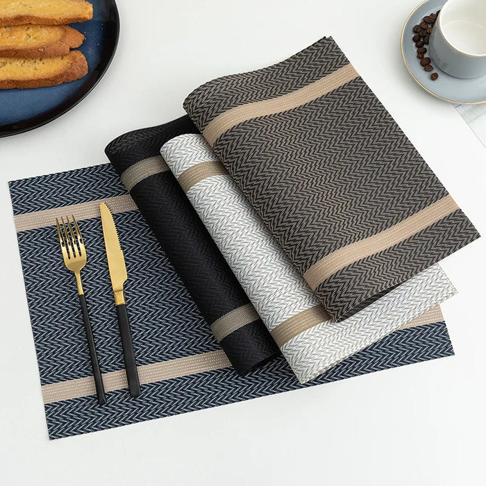 Decorative PVC Waterproof and Oilproof Heat-resistant Place Mats for Dining Table