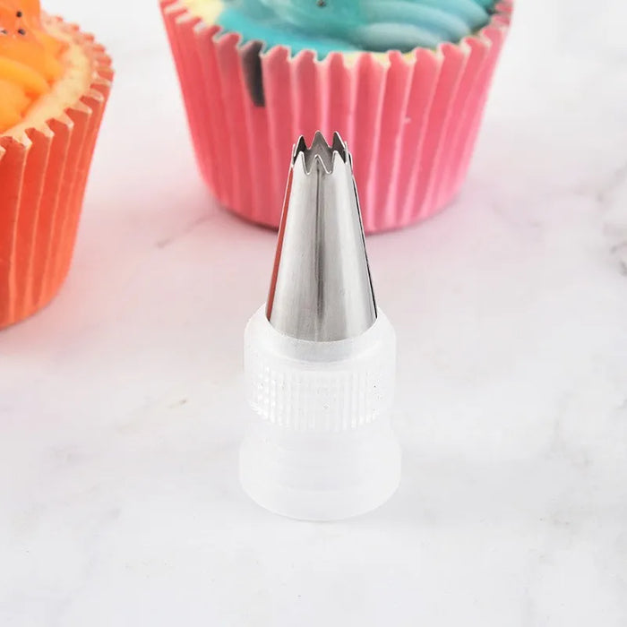 Thickened Stainless Steel Piping Tips Set with Pastry Bags for Cake Decoration Baking Assistance