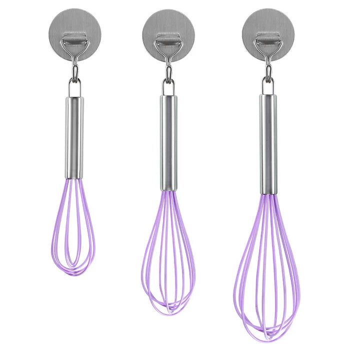 Professional Silicone Egg Beater with Stainless Steel Handle