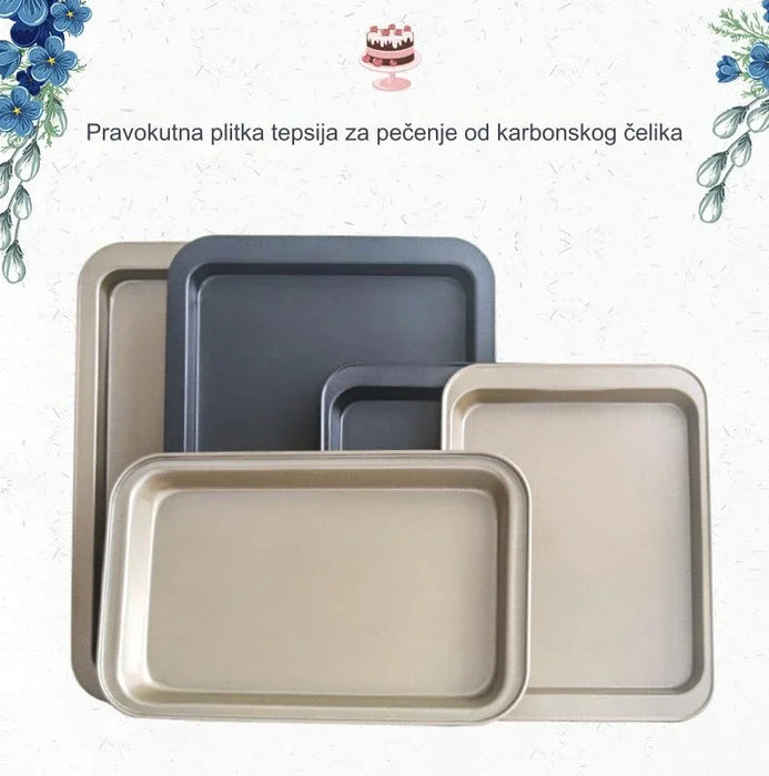 For homemade cakes, non-stick rectangular baking pans