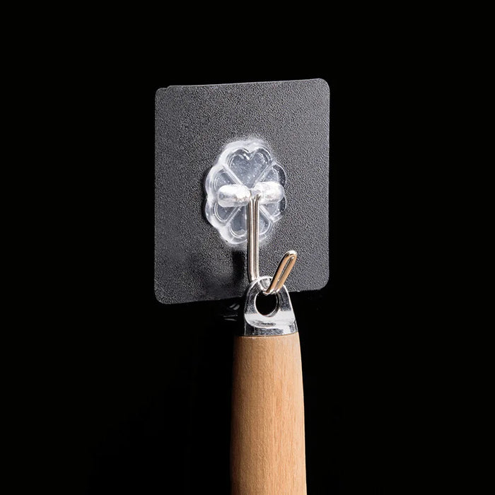 Invisible magic glue hooks for bathroom walls, transparent heavy-duty hooks