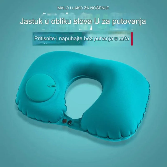 U-shaped compression inflatable pillow