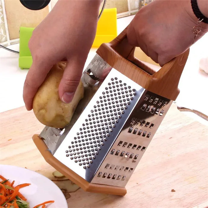 Household stainless steel peeler multifunctional wood grain six-sided planer