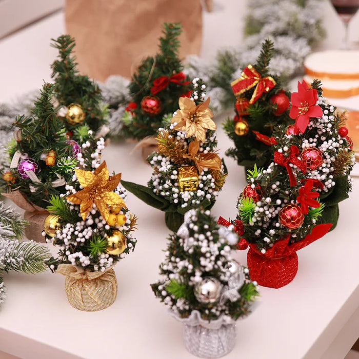 Gorgeous mini Christmas trees for holiday decorations and festive events