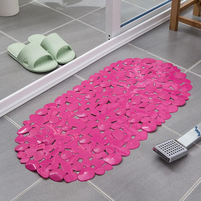 Anti-Slip PVC Foot Mat for Hotel and Home Use, with Suction Cups, for Bathroom and Kitchen