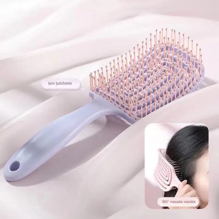 Scalp massage curved comb