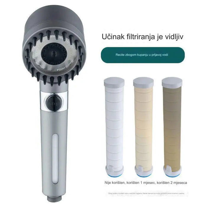 High Pressure Shower System with Filter and Handheld Shower Head