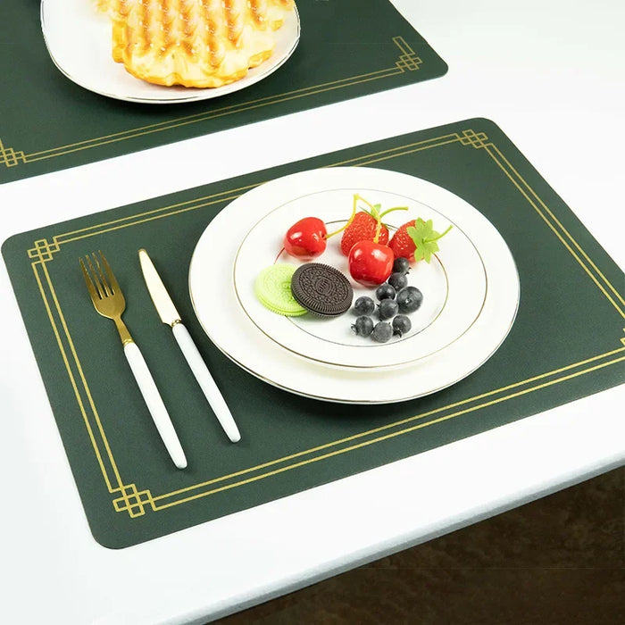 Square printed dining table mat