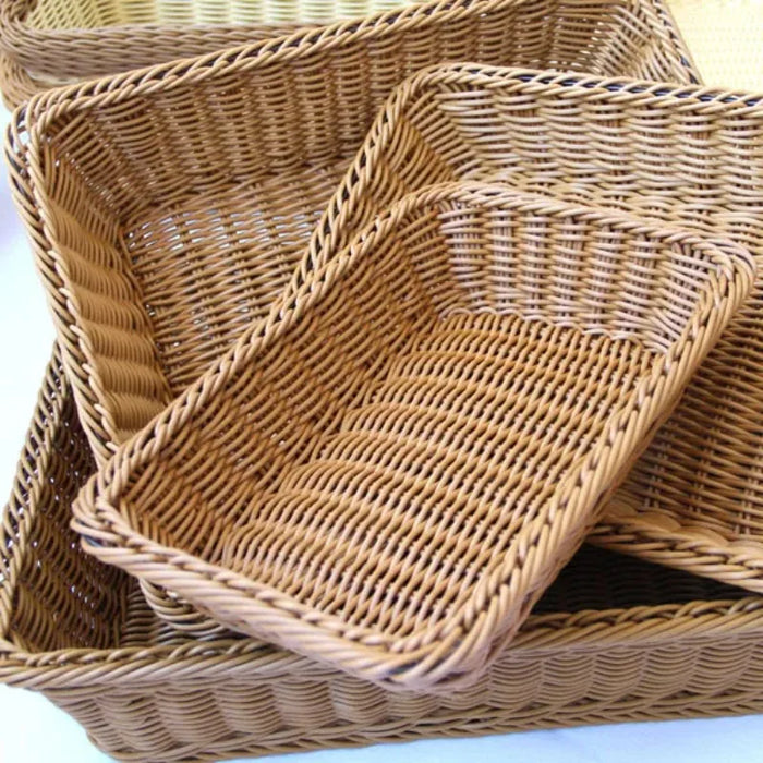 Handmade Rectangular Figurine Basket for Food, Fruits, and Snacks